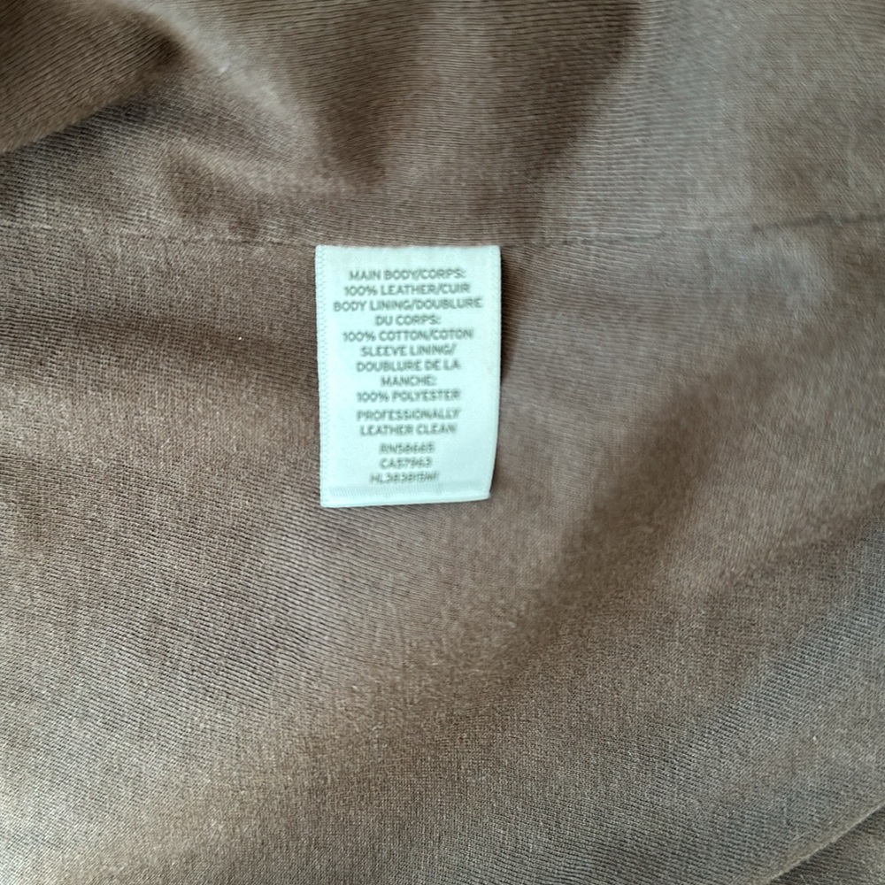 Lightly Used Brown Leather Jacket by Hinge - Sz Medium - Picture 9 of 16